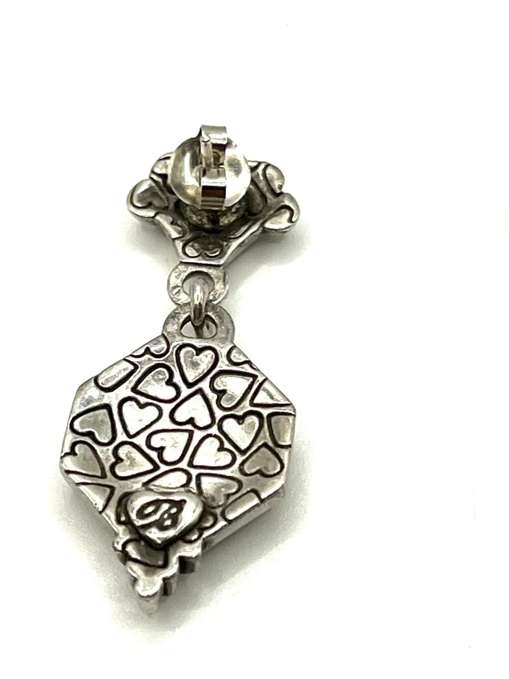 Brighton Silver and Gold Fleur-de-Lis Drop Earrings